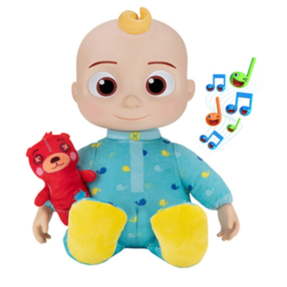 CoComelon Official Musical Bedtime JJ Doll, Soft Plush - Sings and Talks